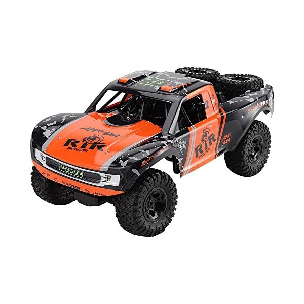 HEBXMF Voitures RC Camion RC amphibie 2,4 GHz, véhicule RC tout-terrain à amortisseur 4WD, buggy RC descalade à grande vites