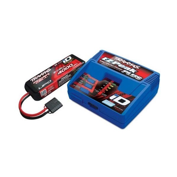 Traxxas Pack Chargeur 2970G + 1 x Lipo 3S 4000MAH 2849X Prise