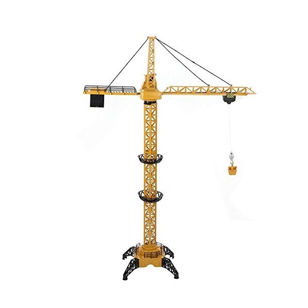 Dilwe 2.4GHz RC Grue, Véhicule dingénierie 6 canaux Grue de Simulation de 680° Rotation Jouet pour Enfants Jaune 