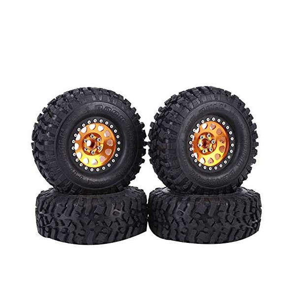 Pneu RC 4 pi¡§¡§Ces, Remplacement daccessoire de Voiture RC de moyeu de Roue de Chenille Universel en Caoutchouc m¡§|Talliqu