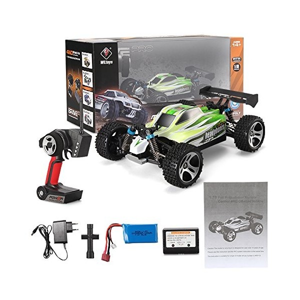 s-idee® 18131 A959-B RC Voiture Buggy Monstertruck 1:18 avec véhicule 2,4 GHz 70 km/h Rapide, Rapide, Rapide, Simple et entiè