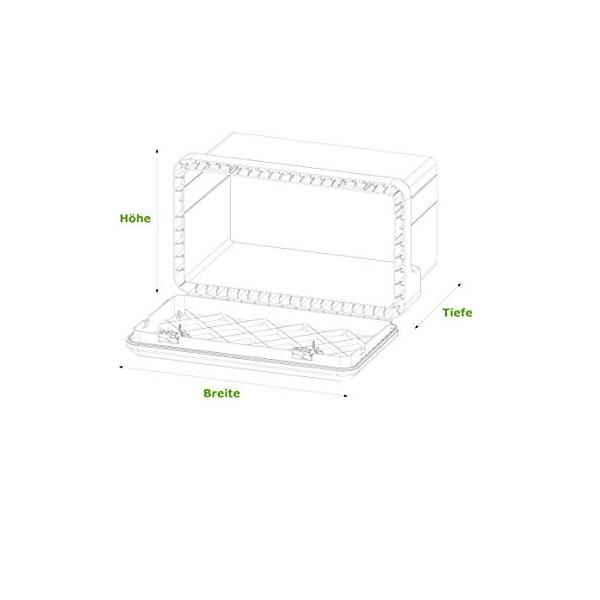 Daken WELVET Boîte de Rangement en Plastique pour Camion 800 x 500 x 470 mm - Coffre à outils