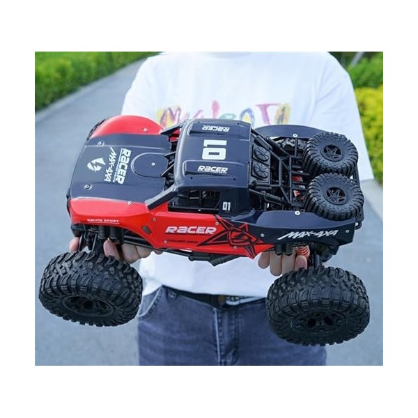 VUCICA 1:10 2,4 GHz amphibie électrique RC Voiture télécommandée Voiture 4WD Tout-Terrain Escalade Monstre Camion Voiture à G