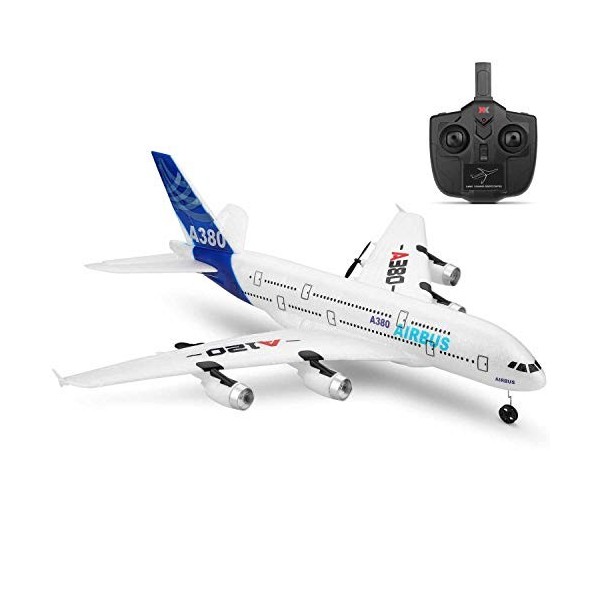 SZITW Planeur davion RC Airbus 2.4G Avion RC EPP Avion RC à voilure fixe Grand modèle davion 2.4G Hélicoptère télécommandé 