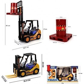 SZITW Chariot élévateur télécommandé 14 Pouces 6CH avec Chargeur Frontal et Chargement, Jouet de Levage de véhicule de Constr