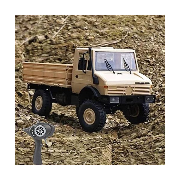 QIYHBVR Camion Militaire RC, Voiture Télécommandée 4 Roues Motrices À Léchelle 1:12, Voitures De Larmée 2,4 GHz, Camion Tou