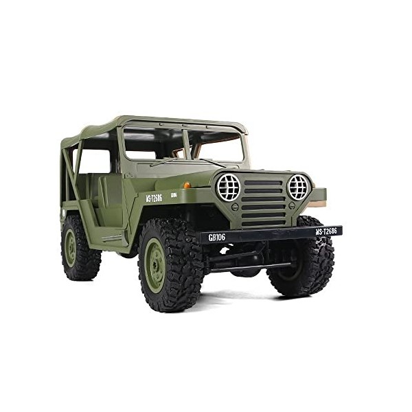 MADBLR7 RC Camion Militaire Radiocommande 1/14 Tout Terrain Télécommande Camion Militaire 2.4Ghz 4WD RTR Contrôleur Électriqu