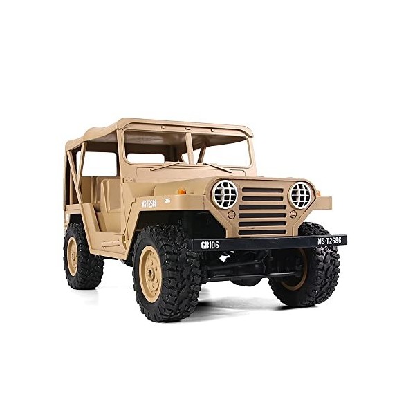 MADBLR7 RC Camion Militaire Radiocommande 1/14 Tout Terrain Télécommande Camion Militaire 2.4Ghz 4WD RTR Contrôleur Électriqu