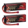 Zeee 2S Lipo Batterie Premium Series 9000mAh 7,6V 120C Batterie à Coque Dure avec Prise Deans Batterie Haute Tension pour Véh