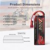 Zeee 2S Lipo Batterie Premium Series 9000mAh 7,6V 120C Batterie à Coque Dure avec Prise Deans Batterie Haute Tension pour Véh