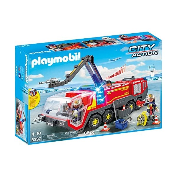 Playmobil 5337 Pompiers avec véhicule aéroportuaire