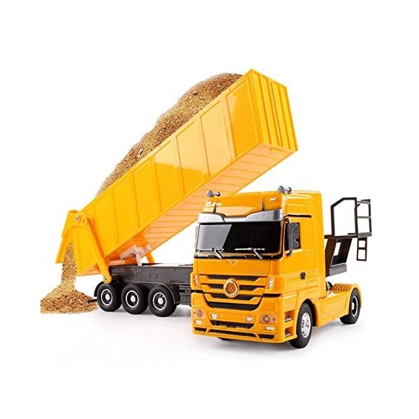 MADBLR7 Camion RC 1:32 Dumper 10 Roue Chariot Basculant Radiocommande Astuce Camion Auto Lift Ingénierie Conteneur Véhicule É