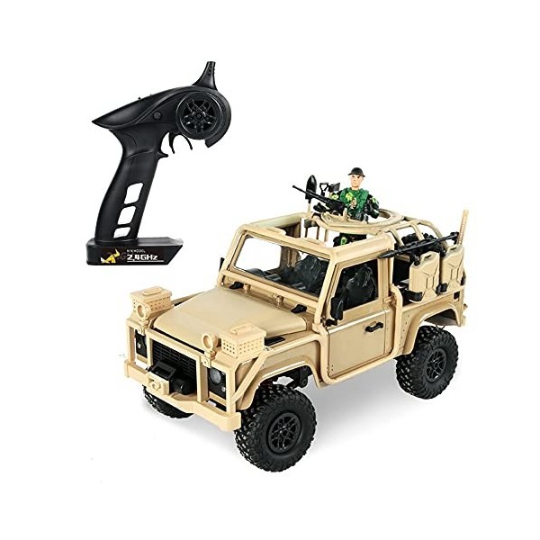 MADBLR7 1:12 Voiture Télécommandée Tout-terrain 4WD RC Army Truck, Camion Militaire Radiocommandé Voiture RC Télécommande Véh