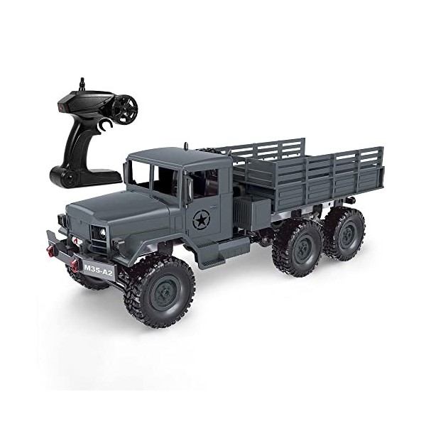 Latotoa Véhicule de transport militaire RC Véhicule électrique à grande vitesse RTR 1/16 Camion militaire 2.4G 6WD Simulation