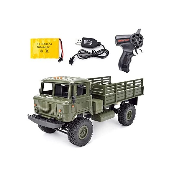 MADBLR7 2.4G 4WD Camion militaire tout-terrain à chenilles RTR Jouets Voiture tout-terrain RC 1:16 Voiture télécommandée pour