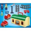 Playmobil - 6783 - Figurine - Train avec Gare Transportable