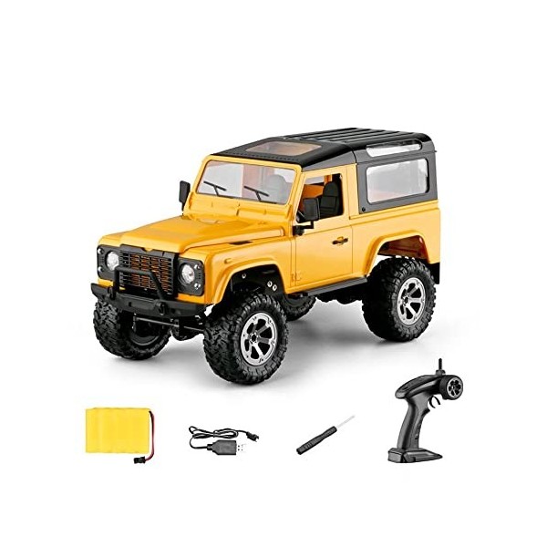 MADBLR7 RC Rock Crawler Voiture RC Rechargeable Camion Tout-Terrain radiocommandé Véhicule Tout-Terrain 1:16 4WD 2.4G Camion 