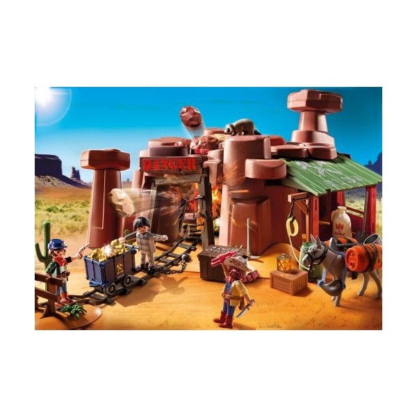 Playmobil - 5246 - Jeu de Construction - Mine dor avec Explosif