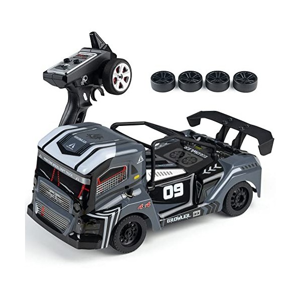 QIYHBVR Voitures RC Rapides À Léchelle 1/16, Camions Télécommandés Tout-Terrain 4 Roues Motrices 35 Km/h De Vitesse pour Adu