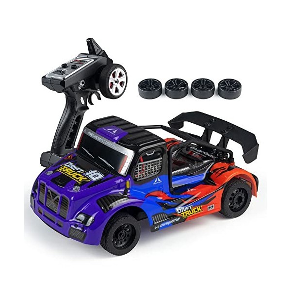 QIYHBVR Voitures RC Rapides À Léchelle 1/16, Camions Télécommandés Tout-Terrain 4 Roues Motrices 35 Km/h De Vitesse pour Adu