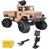 SUBECO Voiture télécommandée RC avec caméra HD FPV, Camion télécommandé Tout-Terrain sur chenilles à léchelle 1/16, camions 