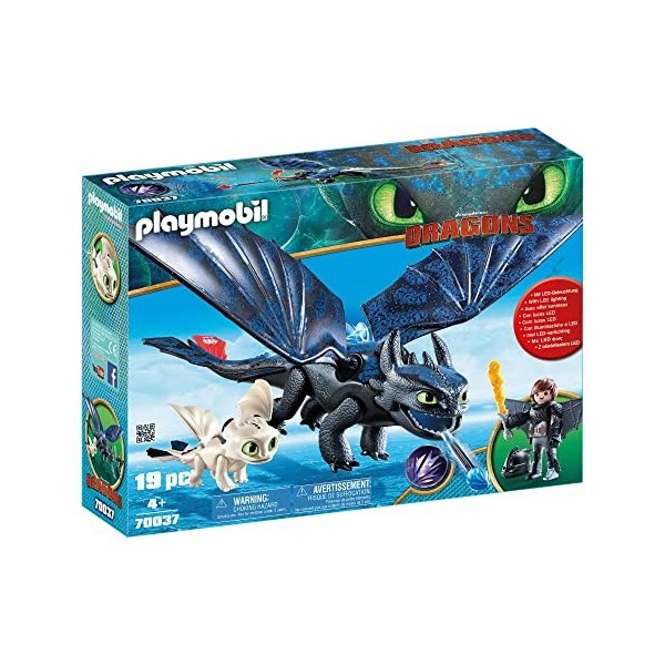 Playmobil - Krokmou et Harold avec bébé Dragon - 70037