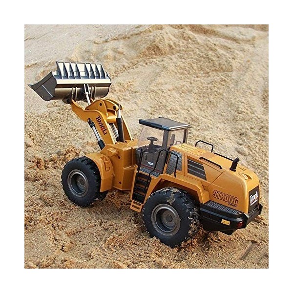 Rishx-toy 2.4g Radio Control 4 Voyant Bulldozer RC Truck Truck Shovel Chargeur Tracteur Front Chargeuse Construction Véhicule