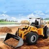 Rishx-toy 2.4g Radio Control 4 Voyant Bulldozer RC Truck Truck Shovel Chargeur Tracteur Front Chargeuse Construction Véhicule