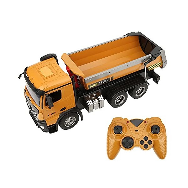 Vbestlife Voiture Dingénierie RC 1/14 2,4 GHz, Camion à Benne Basculante télécommandé | Cadeau de Jouet Dingénierie pour En