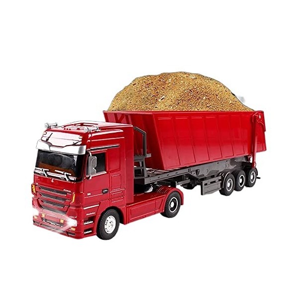 MADBLR7 Camion RC 2.4G Voiture télécommandée Camions à Benne basculante Tracteur Voitures dingénierie Radio-Benne 1:32 Téléc