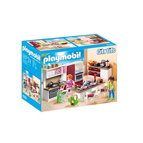 Playmobil - Cuisine Aménagée+Grande Maison Traditionnelle- Dollhouse