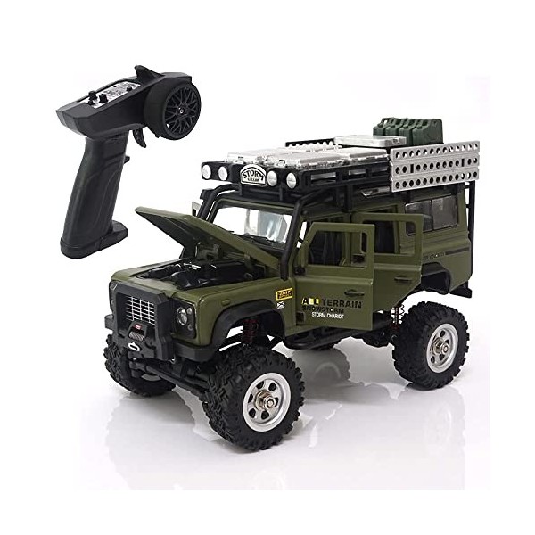 STSEEACE Voiture télécommandée pour Camion télécommandé - Mini camions télécommandés Tout Terrain à léchelle 1:28, avec lumi