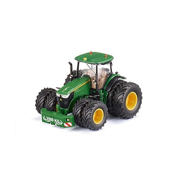 siku 6735, Tracteur John Deere 7290R Télécommandable, Vert, Métal/Plastique, 1:32, Contrôlable par Application via Bluetooth,