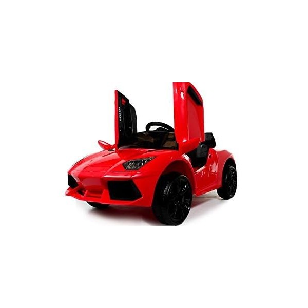 Lamborghini Style 12v Voiture électrique pour Enfants avec Batterie 12v et télécommande pour Parents - Rouge