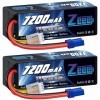 Zeee 4S Lipo Batterie 14,8V 80C 7200mAh Coque Rigide Batterie RC avec connecteur EC5 pour RC Car Truck Tank Buggy Truggy RC R