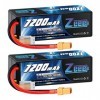 Zeee 4S Lipo Batterie 14,8 V 120 C 7200 mAh avec Prise XT90 RC Batterie étui Rigide pour RC Voiture Camion réservoir Buggy Tr