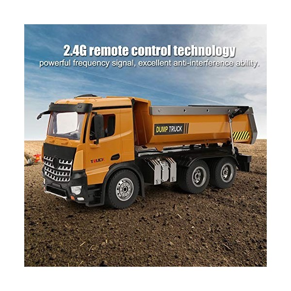 Dilwe 1/14 2.4 GHz RC Camion à Benne basculante télécommande Auto-décharge Technique Technique véhicule véhicule Jouet Cadeau