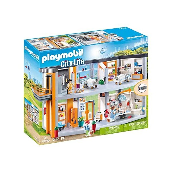 PLAYMOBIL 70190 Hôpital aménagé - City Life- Lhôpital - City Life Lhôpital