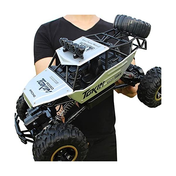 GLOYER Voiture RC à Grande échelle 1:12 Monster Truck Crawler Tout-Terrain avec phares, véhicule télécommandé 4WD Tout Terrai