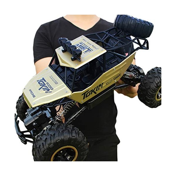 GLOYER Voiture RC à Grande échelle 1:12 Monster Truck Crawler Tout-Terrain avec phares, véhicule télécommandé 4WD Tout Terrai