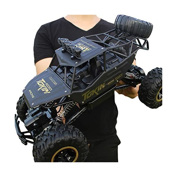 GLOYER Voiture RC à Grande échelle 1:12 Monster Truck Crawler Tout-Terrain avec phares, véhicule télécommandé 4WD Tout Terrai