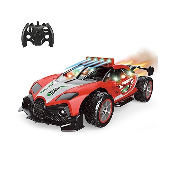 GLOYER Drift à Grande Vitesse 4WD GTR RC Crawler Car Tout-Terrain descalade avec Fonction de pulvérisation Véhicule RC 2,4 G