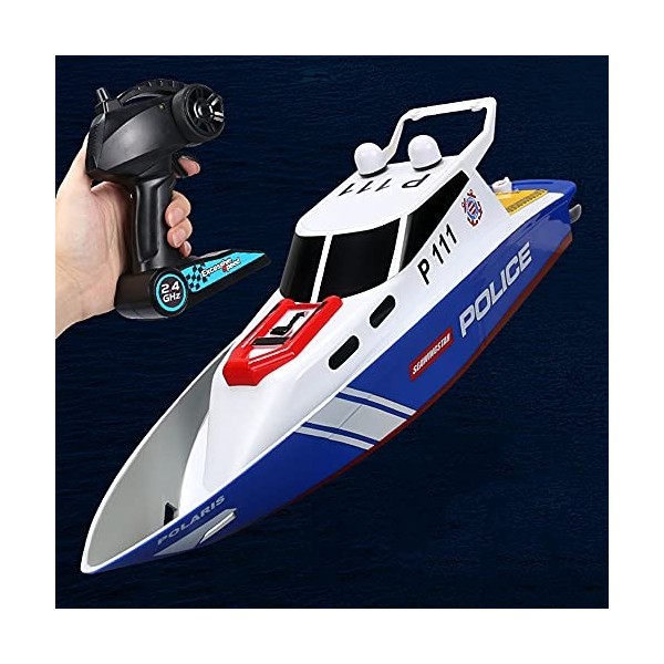 GLOYER Bateau télécommandé à Grande Vitesse de 20 + KM/H 2,4 GHz pour Enfants et Adultes, Bateau de Course électrique pour pi