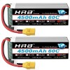 HRB 6S Lipo Batterie Lipo 22,2 V 4500 mAh 60 C avec fiche XT90 Batterie de classe A+ pour voiture RC avion, buggy hélicoptère