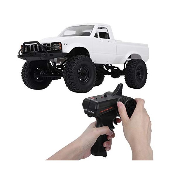 VGEBY Voiture sur chenilles RC, 2.4G 1/16 4WD Camion Tout-Terrain Pleine échelle télécommande à Quatre Roues Enfants Jouet de