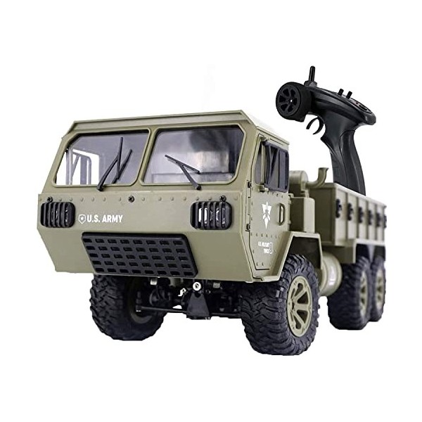 Camion Militaire RC, échelle 1:16 2.4G 6WD véhicule Tout-Terrain Lourd télécommande Pleine Proportion Jouet de Voiture de la