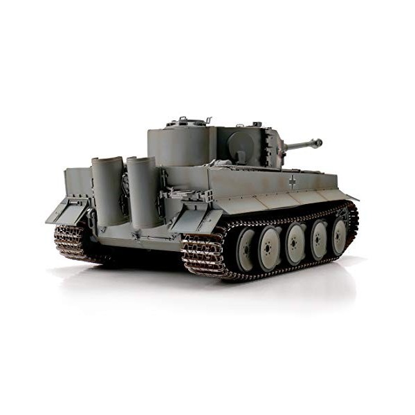 Torro 708 Char Tiger 1 échelle 1/16 avec système de Combat Infrarouge 2,4 GHz Commande proportionnelle Camouflage Hiver Gris