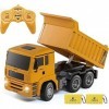 PRENDRE Camion à Benne RC, 2.4Ghz 4WD Télécommande Véhicule de Construction Camion 1:18 Échelle 6 Canaux Véhicules de Constru