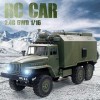 SZmopoq Voiture RC 6WD voiture blindée camion RC militaire tout-terrain suivi commande communication RC camion, échelle 1:16 