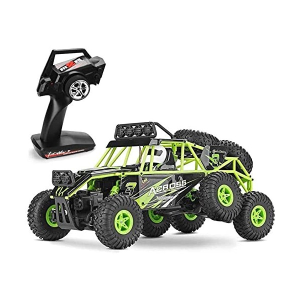 Darenbp Jouet télécommandé pour garçons Télécommande Camions hors route RC Voitures téléguidés 2.4G 6CH rock Car Buggy Racing